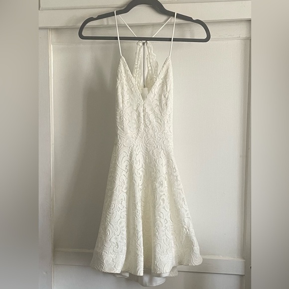 Windsor All About The Lace Skater Dress In Ivory. Pre-Owned. - Picture 8 of 9